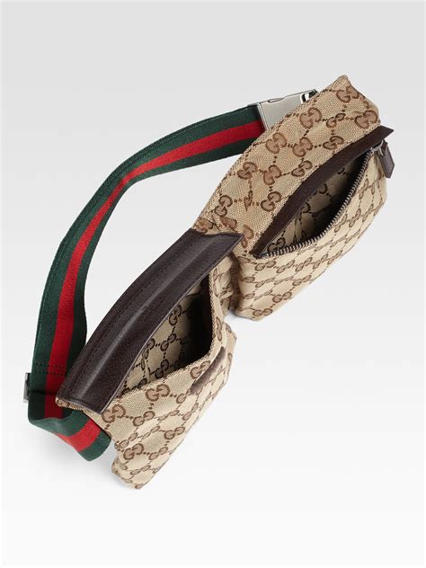 gucci vintage belt bag canvas beige|gucci belt bag the real.